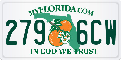 FL license plate 2796CW
