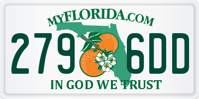 FL license plate 2796DD