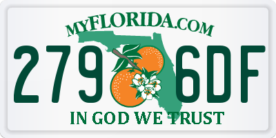 FL license plate 2796DF
