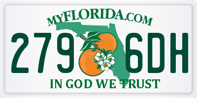 FL license plate 2796DH