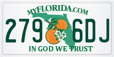 FL license plate 2796DJ
