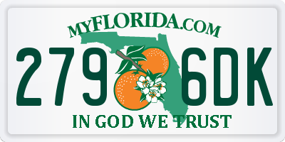 FL license plate 2796DK