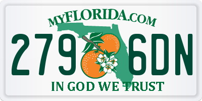 FL license plate 2796DN