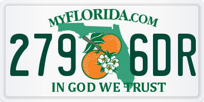 FL license plate 2796DR