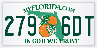 FL license plate 2796DT