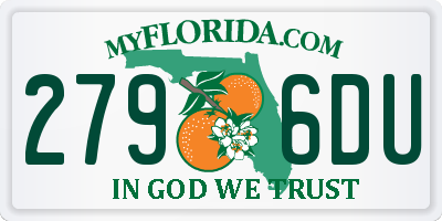 FL license plate 2796DU
