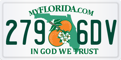 FL license plate 2796DV