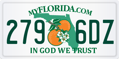 FL license plate 2796DZ