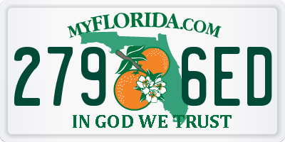 FL license plate 2796ED