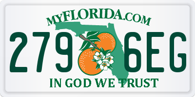 FL license plate 2796EG