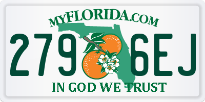 FL license plate 2796EJ