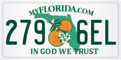 FL license plate 2796EL