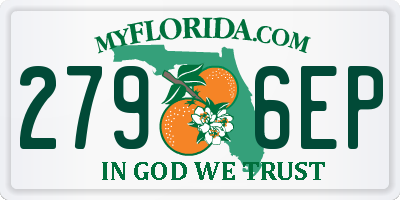 FL license plate 2796EP