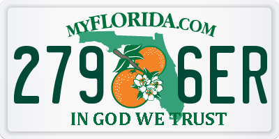 FL license plate 2796ER