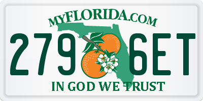 FL license plate 2796ET