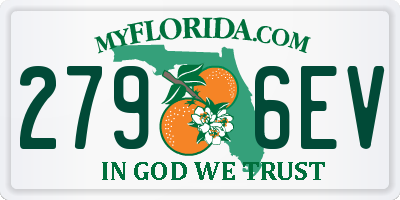 FL license plate 2796EV