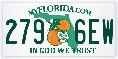 FL license plate 2796EW