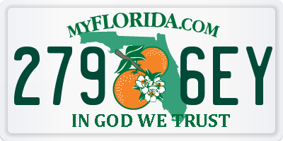 FL license plate 2796EY