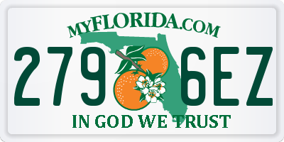 FL license plate 2796EZ