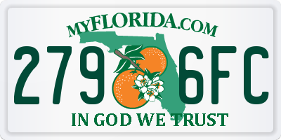 FL license plate 2796FC