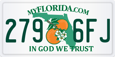 FL license plate 2796FJ