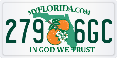 FL license plate 2796GC
