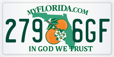 FL license plate 2796GF