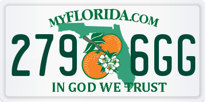 FL license plate 2796GG