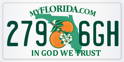 FL license plate 2796GH