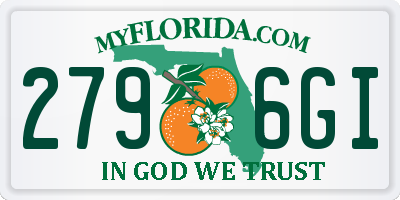 FL license plate 2796GI
