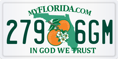 FL license plate 2796GM