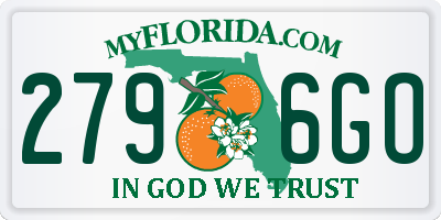 FL license plate 2796GO