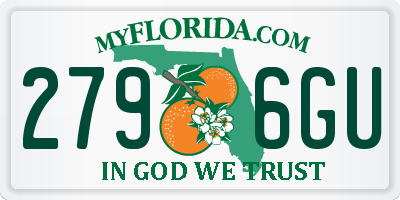 FL license plate 2796GU