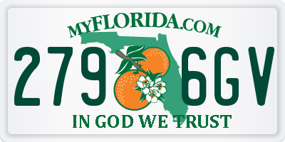 FL license plate 2796GV
