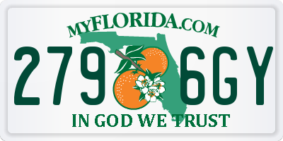 FL license plate 2796GY