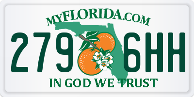 FL license plate 2796HH