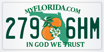 FL license plate 2796HM