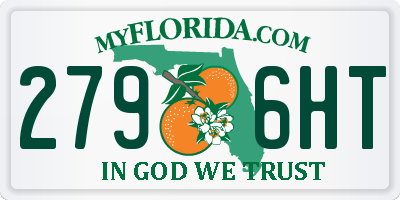 FL license plate 2796HT