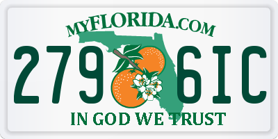 FL license plate 2796IC