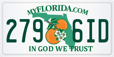 FL license plate 2796ID