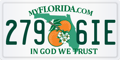 FL license plate 2796IE
