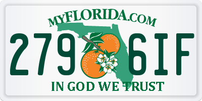 FL license plate 2796IF