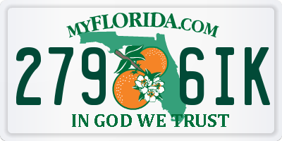 FL license plate 2796IK
