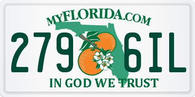 FL license plate 2796IL