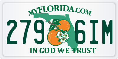 FL license plate 2796IM