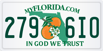 FL license plate 2796IO
