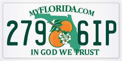 FL license plate 2796IP
