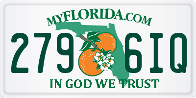 FL license plate 2796IQ