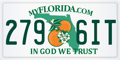 FL license plate 2796IT