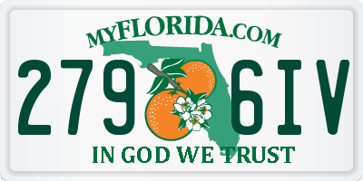 FL license plate 2796IV